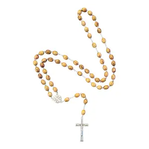 Olive Wood Rosary with Jerusalem Soil from the Holy Land