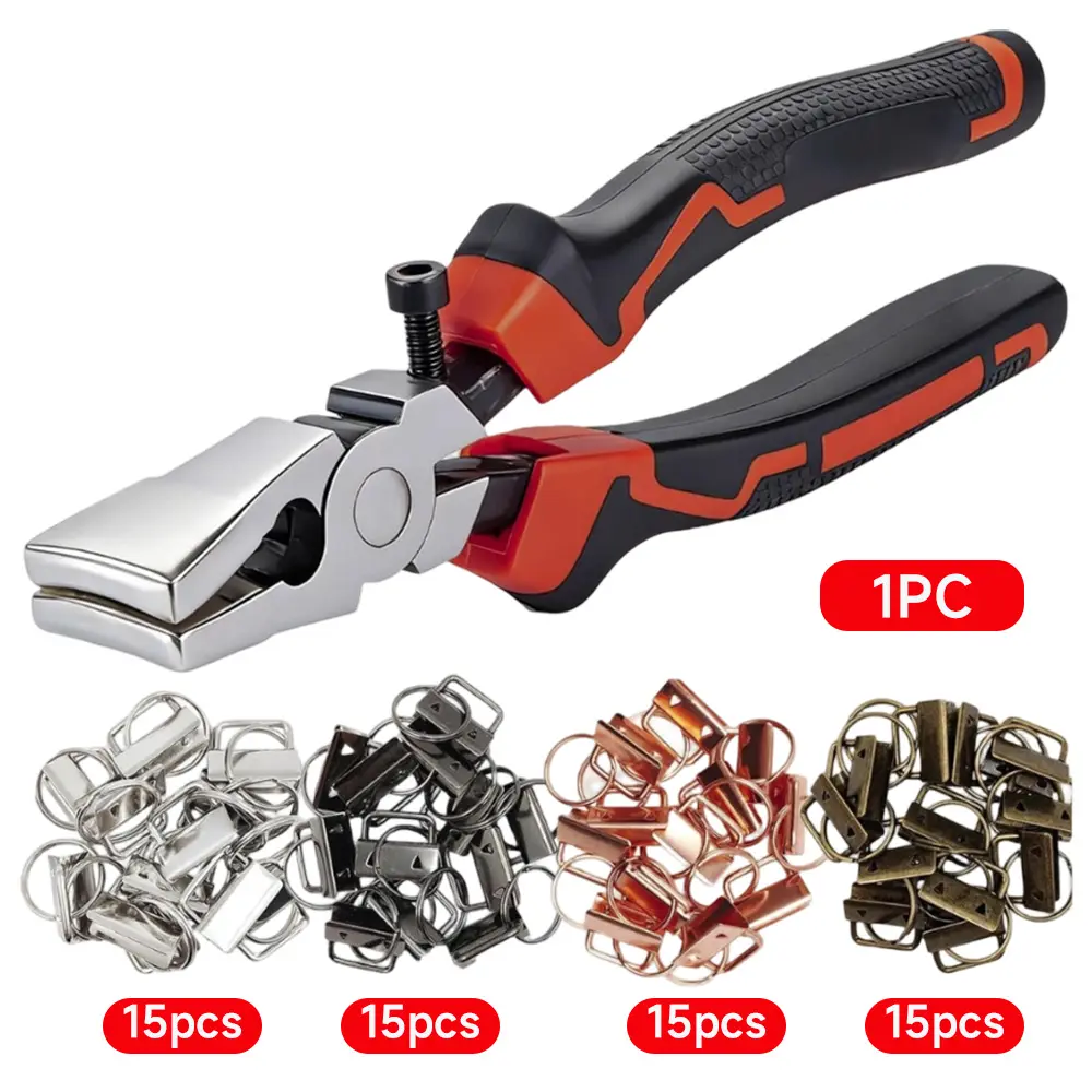 61Pcs Key Fob Hardware Set, 1 Inch Keychain Hardware with 1PCS Key Fob Pliers for Wristlet Keychain and Lanyard Making Supplies (Gold Silver Black Bronze) - Home Improvement.