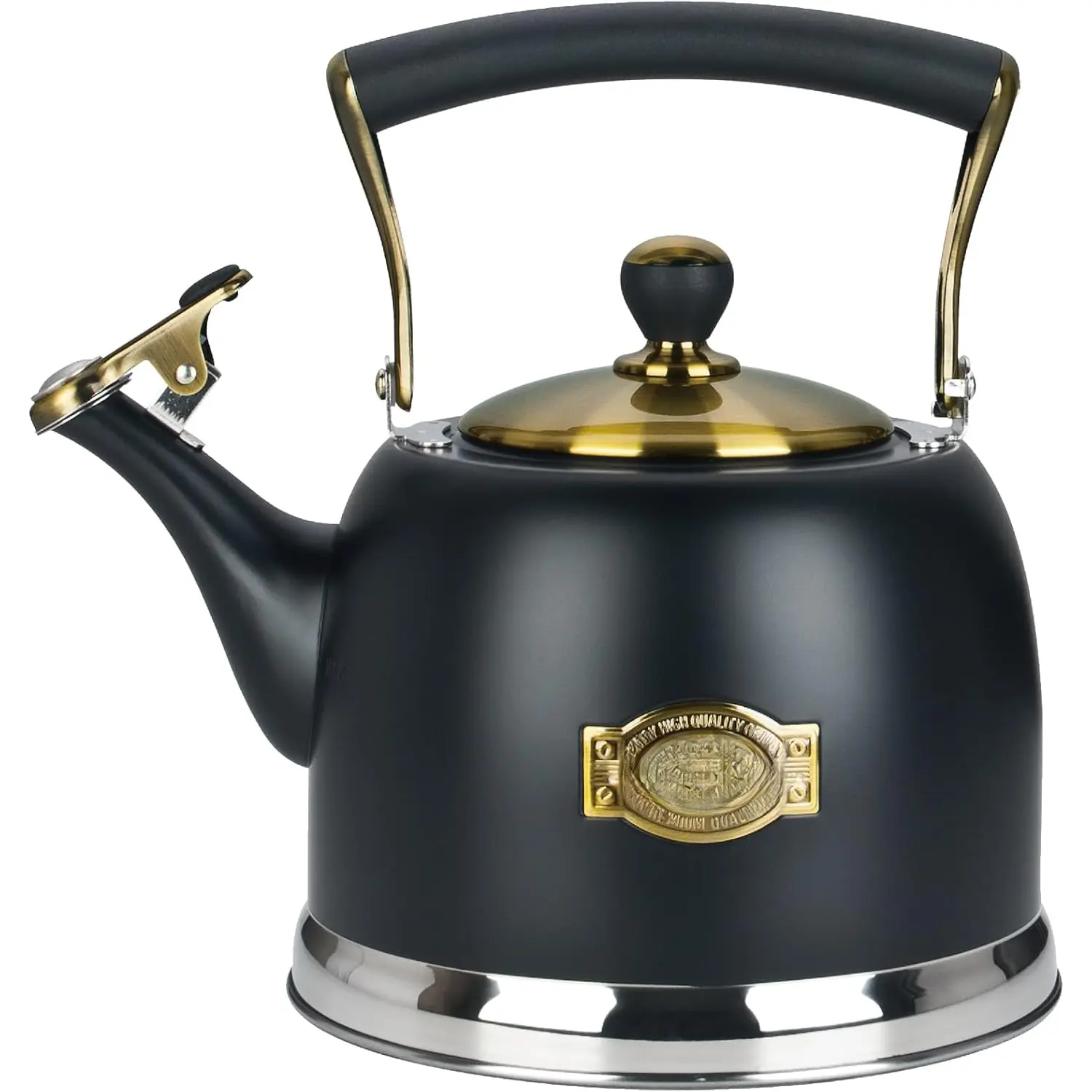 Kettle Stainless Steel Teapot, Stainless Steel Teakettle for Stove Top with Heat Proof  Handle 3.0 Quart