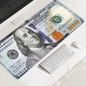 Us dollar Large-Sized Gaming Mouse Pad, Funny Desktop Protection Pad Anti-Slip Rubber Lock Edge High-Definition Printing, Suitable For Computers, Laptops, Offices, Homes, Schools,  Gift For Family And Friends.