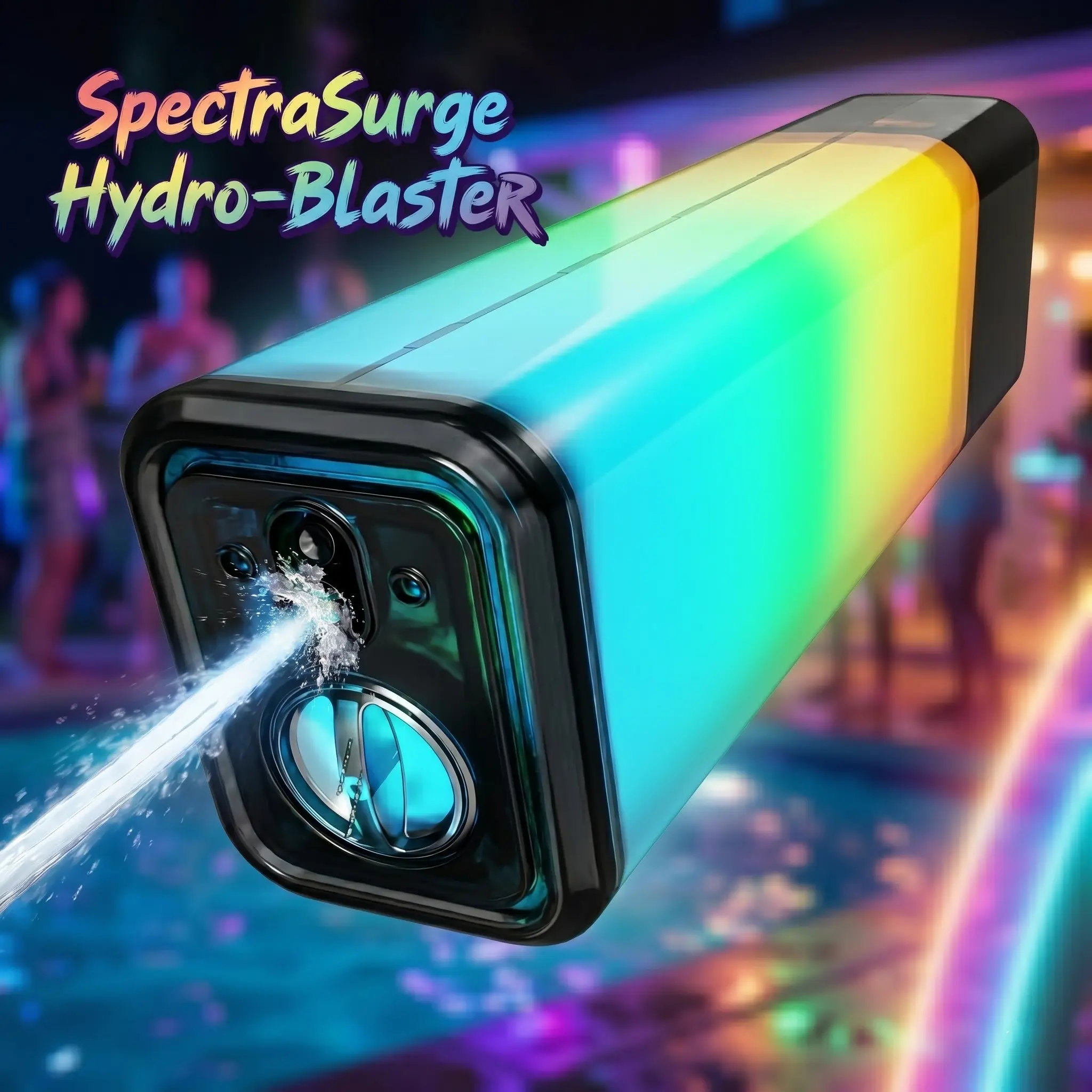 LED Glowing Water Soaker. SpectraSurge 1250ML High Capacity 32FT Range Squirt Dispenser. Dynamic Light Summer Pool Beach Party 4th of July Father's Day Gift For Teens Adults SummerWins DealsForYouDays.