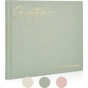 Beautiful Elegant Wedding Guest Book for Wedding Reception - Simply Elegant Guestbook to Sign in and Add Polaroid Photos, Perfect for Baby Shower and Your Special Day