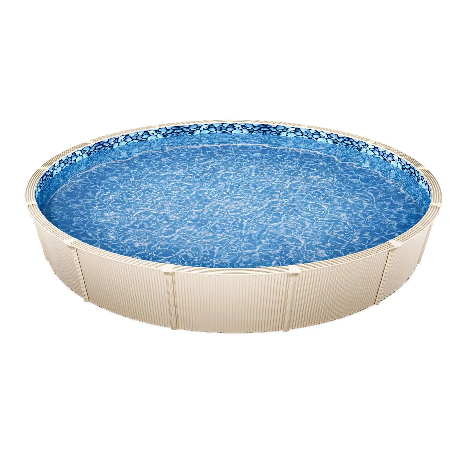 VEVOR Overlap Edge Vinyl Round Pool Liner, 24ft, 54in Wall Height, High-Quality Durable Build, Easy Installation & Maintenance, Pool-Safe Covers, Outdoor Furniture Sunshade Compatible, 24Ft Pools, Easy Maintenance#BacktoSchool