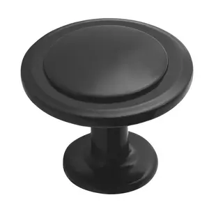 LifeMaster 12pcs 1-1/4 inch Cabinet Knobs - Rust-Proof, Modern Design, Strong, Drawer Pulls with Short and Adjustable Screws - Stylish Handles for Kitchen, Dresser, and Cabinets