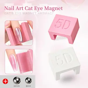 Cat Eye-Shaped Magnetic Nail Art Tool, Powerful Suction Cup Design, Multi-Functional Decorative Accessory for Manicure & Pedicure