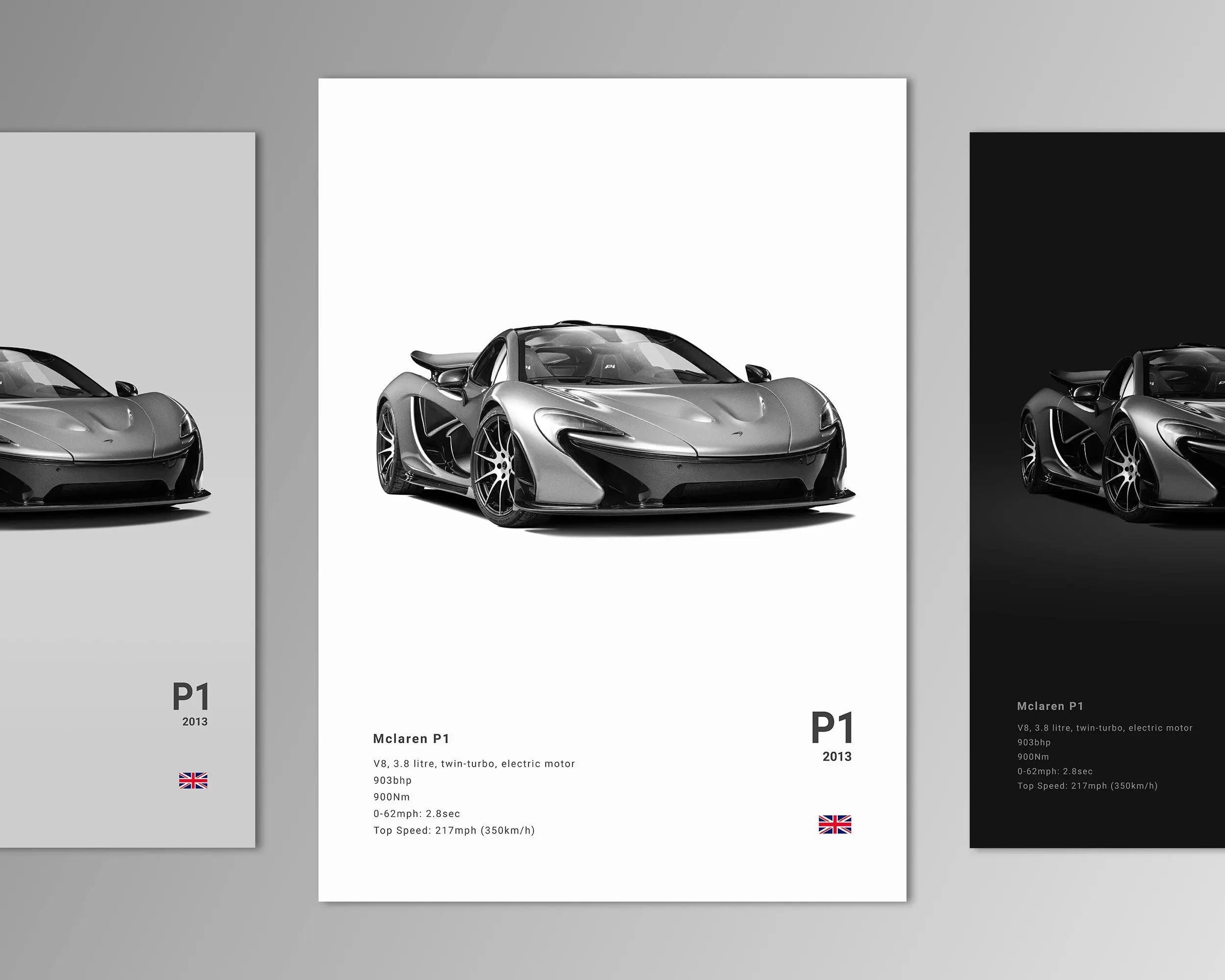 Mclaren P1 Poster No Frame Print | Wall Art | Car Photography