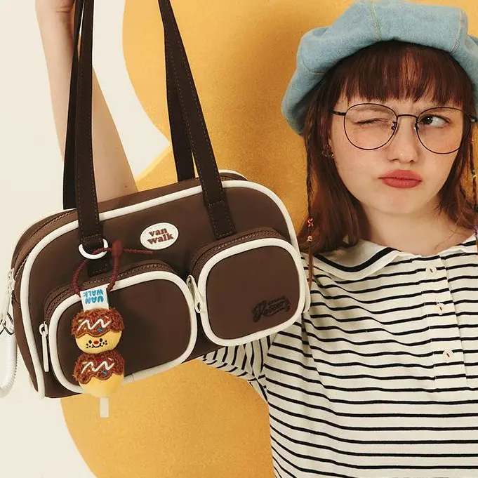 VANWALK v2629-v2833-v3032 Japanese Sweetheart Girl Shoulder Bag - Casual Lightweight Commuter Tote Handbag for Casual Commuting & Anime Culture, Fashionable Cute Design