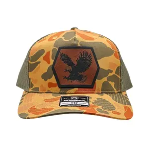 American Bald Eagle Richardson 112 P5P Duck Camo Hat with Eagle Logo and Adjustable Snapback Closure
