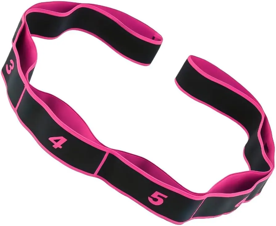 UncleS Unisex Elastic Resistance Bands with Handles, 8-Numbered Adjustable Grip Sections for Fitness, Pilates - Pink : Sports & Outdoors