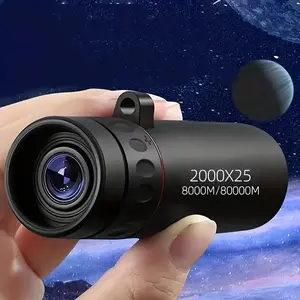 Portable Telescopic Single Tube Telescope, 2000x25 HD Magnification Monocular High Power Telescope, Suitable for Outdoor Camping, Travel, Concerts, Fishing
