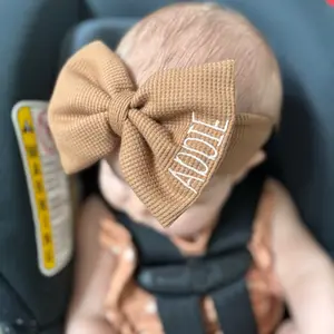 Personalized Bow Headband - Caramel