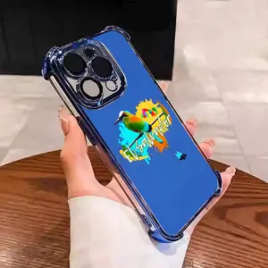 El Salvadoran Flag Design Turquoise browed Motmot Pattern Suitable for Aesthetic Electroplated TPU Casing For iphone 17 16 15 14 13 12 11 X XS PRO PLUS MAX AIR Samsung S26 S25 S24 Four Corners Anti-Fall Transparent Casual Soft Silicone Phone Cases L1808