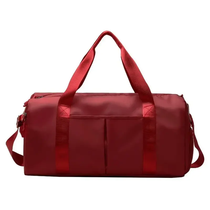 Outdoor Waterproof Nylon Sports Gym Bags for Men Women Training Fitness Travel Handbag with Yoga Mat Compartment Durable Duffels
