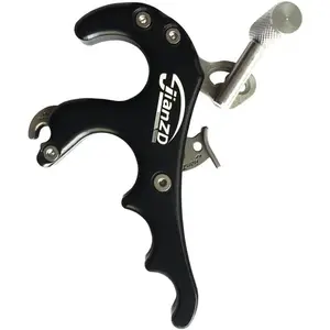 Archery Release 4 Fingers Aluminum Alloy Thumb Release for Compound Bow Thumb Release For Compound Bow Precision Archery Release Aids Four Finger Grip Alloy Construction Durable alloy material