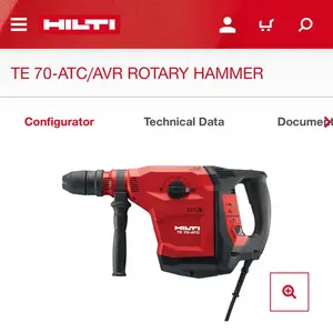 TE 70 ATC/AVR rotary hammer (tool only)