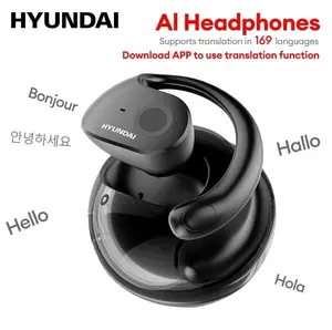 HYUNDAI T26 Pro Bluetooth 5.4 Wireless Earbuds, Support Translation via Mobile App, Auto Connection, Noise Reduction, IPX Waterproof Sports Headphones, Stereo Audio for Music & Calls, Compatible with Android & iOS
