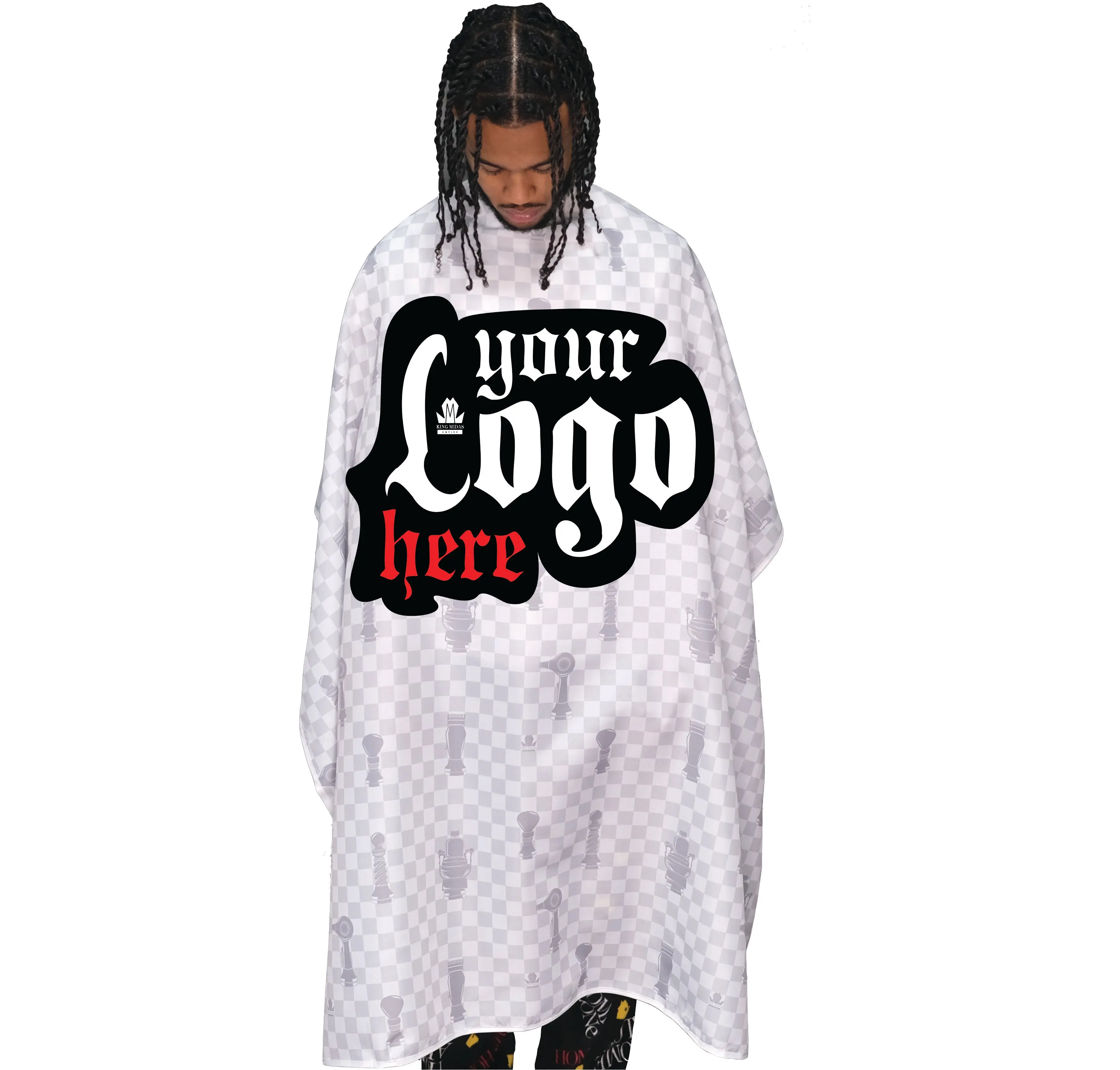 Custom Barber Cape - Personalized Hair Cutting Cape - Elastic Neck