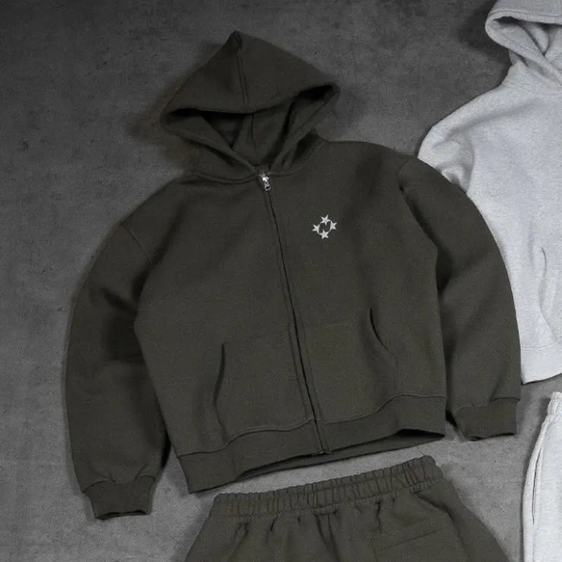 Iron grey zipper sweater