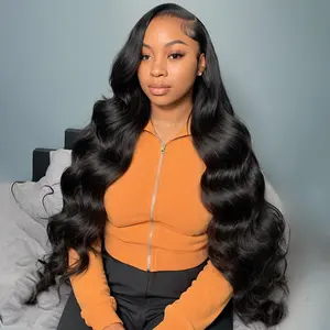 Bling Hair 180 Density Body Wave 13x6 HD Transparent Lace Front Human Hair Wigs For Women 13x4 360 Lace Frontal Brazilian Wigs Pre Plucke Gueless Wig