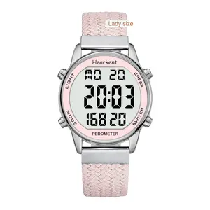 Women Pedometer Watch-Step Tracker Watch with Calories Counter-Non Bluetooth Pedometer Watches-LCD Large Numbers-30M Waterproof Watch-Sport Pedometer Watch Step Counter for Walking Visit the Hearkent