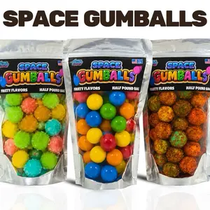 Space Gumballs - Bubble Gum Variety - Sweet Sour Chamoy Tajin - Astro Freeze Treats- Chewy Candy Snack