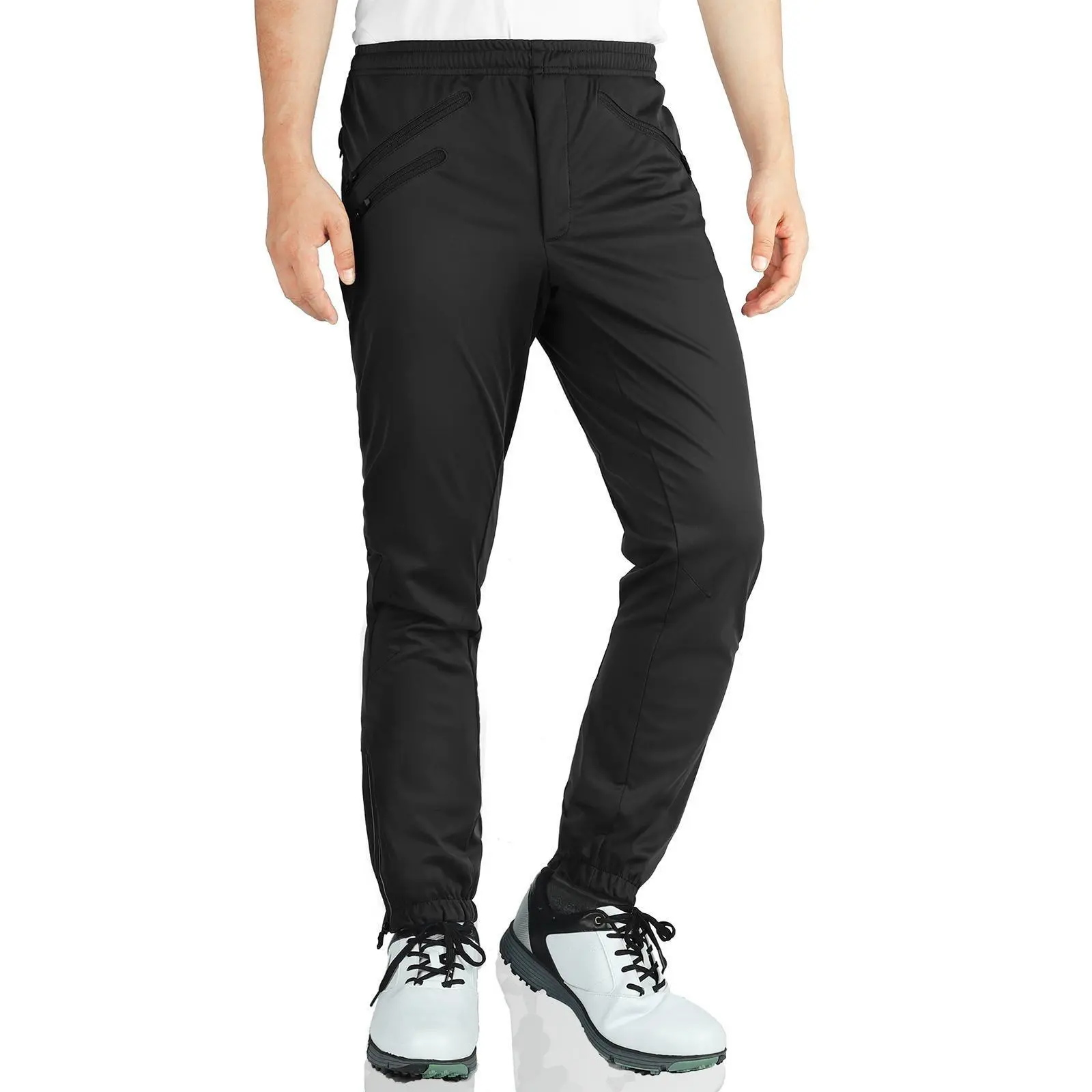 33,000ft Men's Waterproof Cycling Pants, Windproof Breathable Athletic Mountain Bike Pants Running Hiking Sweatpants Sports