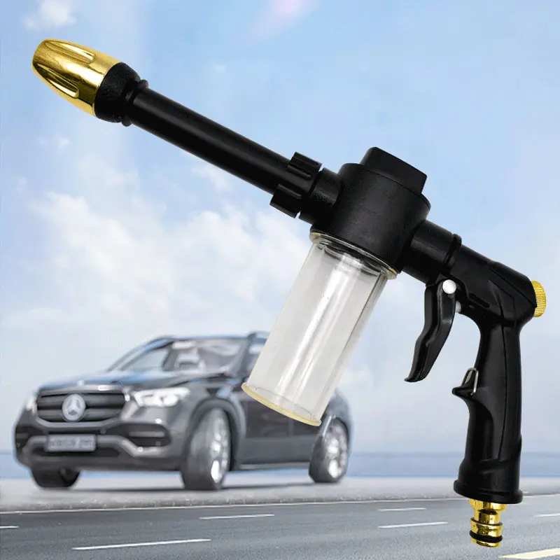 1PC High-pressure Car Washing Foam kettle Water Gun Car Wash Sprayer Household Garden Watering Gun Water Pipe Long Rod Nozzle Cleaning Lawn Irrigation Tool Car Wash Accessory Car Washer Nozzle