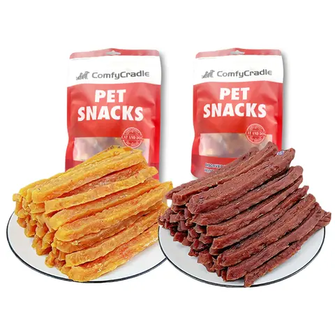 Natural Stick-Shape Dog Dental Treats 2-Pack (2x100g/3.53oz) - Chicken or Duck Dried Milk, High Protein, Gut-Gentle, Universal All-Ages, Senior-Safe, 18-Month Shelf Life, Supports Muscle Development, All-Size Training Reward