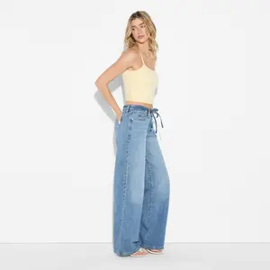 Women's Low-Rise Baggy Jeans - Wild Fable Light Wash 8