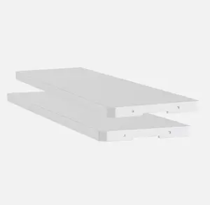 DWVO 2PCS Space-Saving Waterproof Shelf Plastic Storage Shelves, White