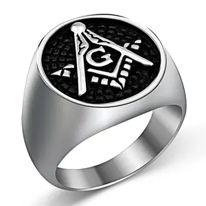 Men's Simple Retro AG Initial Alphabet Ring - Stainless Steel Gold-Plated Personalized Jewelry, Thanksgiving Fashion Accessory for Daily & Party Wear,summerwins
