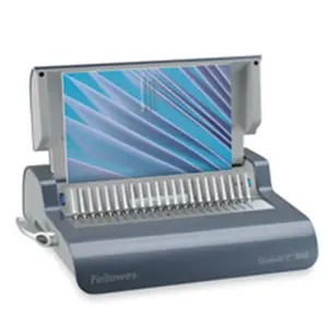 212 MAIN Electric Comb Binding Machine, 16-Sheet Punching Capacity, Quick Setup, Vertical Load, 8.88in x 15.38in x 5.13in, Gray