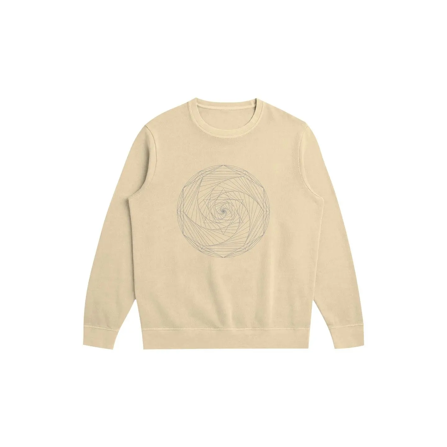 Men's Hoodie Sweatshirt with Spiral Graphic, Midweight Organic Cotton French Terry Fabric, GOTS Certified Casual Long Sleeve Pullover, Sweatshirts, Longsleeves, Casual Hoodies & Sweatshirts