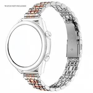 Stainless Steel Watch Band (Band Only), Fashion Watch Band for Women, Compatible with Samsung Galaxy Watch 7/FE/6/5/4 40/44mm, Watch 6/4 Classic, 5 Pro, Active 2, Wearable, Smart Watch Strap
