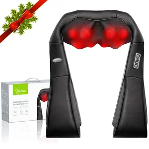 Cotsoco Shiatsu Neck Massager with Heat, Back Shoulder Massager Deep Kneading, Comfort Electric Massager for Home Office Car Use, Gift for Women & Men, Valentine's Day gifts