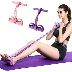 Multifunction Pedal Resistance Trainer with 6 Tubes – Stronger Resistance for Effective Training, Portable Foot Pedal Exerciser for Full-Body Home Workout, Stretching & Fitness Training
