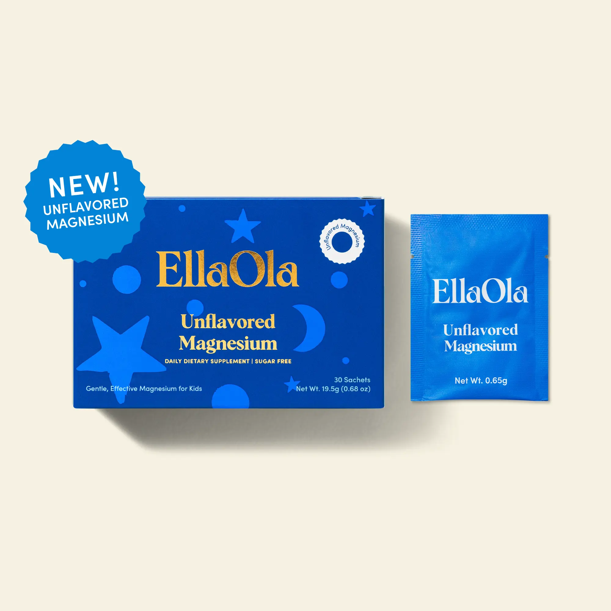 EllaOla Kids Unflavored Magnesium Powder - 30-Day Supply – Supports Sleep, Focus & Cognitive Development - Zero Sugar - Gluten-Free - Allergen-Free - Pediatrician-Developed - For Picky Eaters