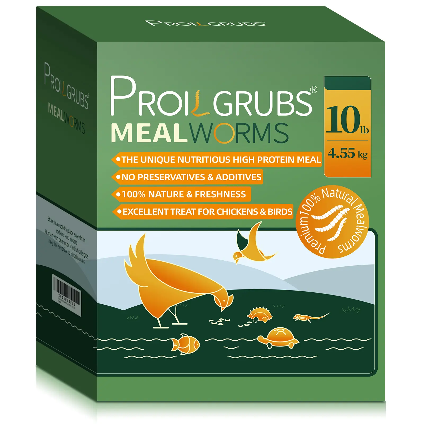 PROILGRUBS 10LBS Dried Mealworms High Protein Treats for Laying Hens, Wild Birds, Duck, Fish, Turtle & Reptiles Bulk Use Nutritious food for chickens,improve Eggs production #sohochic