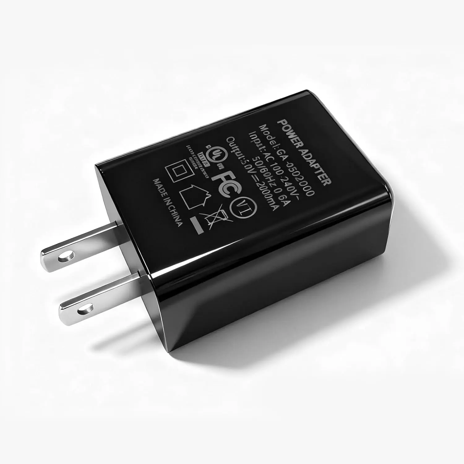 5V 2A 10W Single Port USB Wall Charger, UL Certified Portable Mobile Power Adapter with Protection & Overheat Guard for Smartphones & Electronic Devices, Travel USB Plug for Android