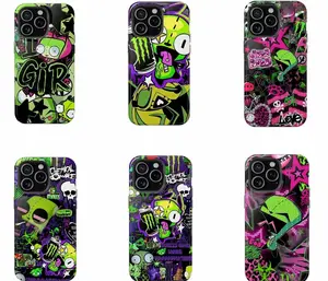 Invader Zim Phone Case, Anime Vintage Special Cover for iPhone 11 12 13 14 15 16 Pro Max Plus X SE, Samsung S21 S22 S23 S24 S25