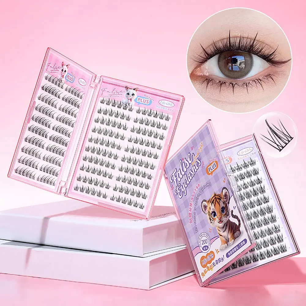Glue-Free Fluffy Cluster False Eyelashes Sunflower Design Easy Application Natural Look Perfect for Daily Wear & Special Occasions Enhance Your Eye Makeup Eyelash Clusters