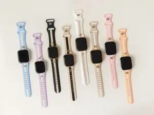 Strawberry Avocados Skye Smart Watch Band Classy Design Compatible with Apple Watch Series 1-10 Ultra Hypoallergenic Silicone Strap with Charms