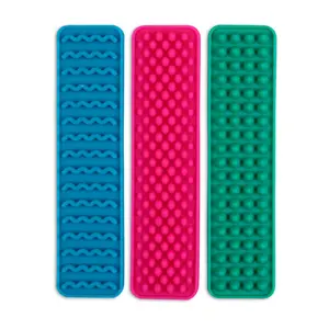 NEW! Silicone Zen Strips, Jewel Colors, Textured Fidget Strips, 3 Pack