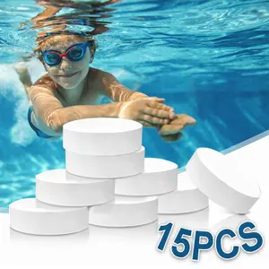 15 PCS 3 Inch Pool Chlorine Tablets for Solar Pool Chlorine Floater