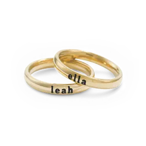 Tiny Stackable Name Ring