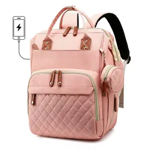 Diaper Bag Backpack for Girls Boys: Gray Toddler Diaper Bag with Changing Pad Baby Backpack Diaper Bag for Mon Dad Newborn Cute Mochila Pañaleras para Bebe Niña Niño Baby Registry Search Essentials