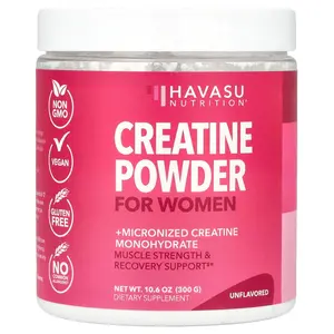Havasu Nutrition Creatine Powder For Women, Unflavored, 10.6 oz (300 g)