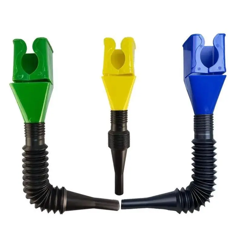 Retractable Flexible Car Oil Funnel Clip On Auto Fuel Liquid Transfer Funnel Multicolor Portable Vehicle Maintenance Drain Tool-MM1