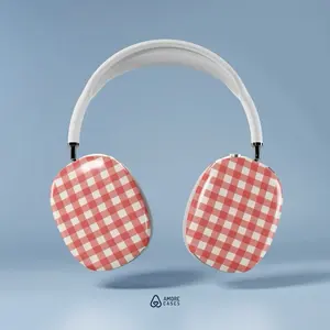 Red Gingham AirPods Max Cover Lightweight Hard Shell Cover Glossy Finish Snap On Protective Case AirPods Max Case AirPods Max Accessories