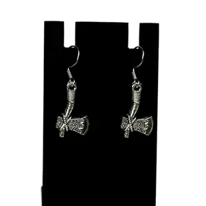 Detailed Slv Ax Earrings - Unique Handcrafted Dangle Earrings for Men and Women